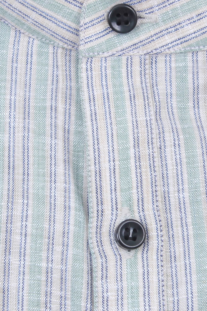 Mens green blue beige pinstripes color cotton Daily wear Kurta Set EKL4102